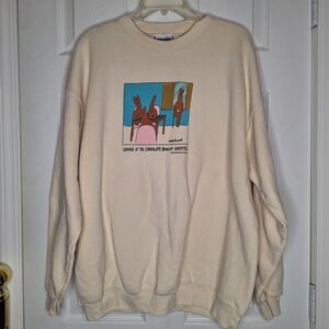 Vintage Lee Cream Graphic Crewneck Sweatshirt Size XL